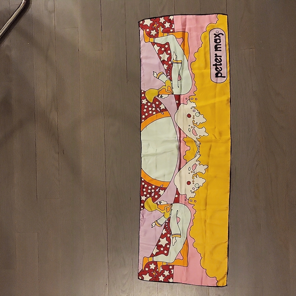 Vintage Peter Max 60s/70s silk scarf